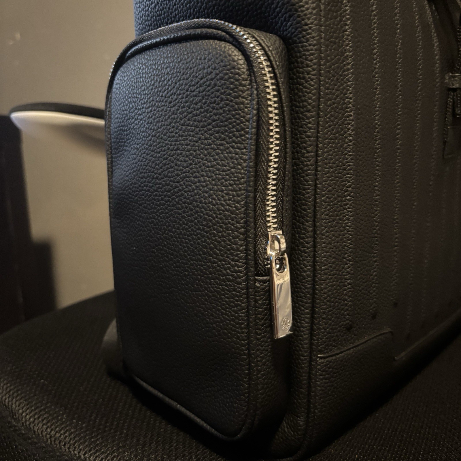 RIMOWA Black Backpack Buckle Flap Zip Closure Outer Side Pockets Double Handles