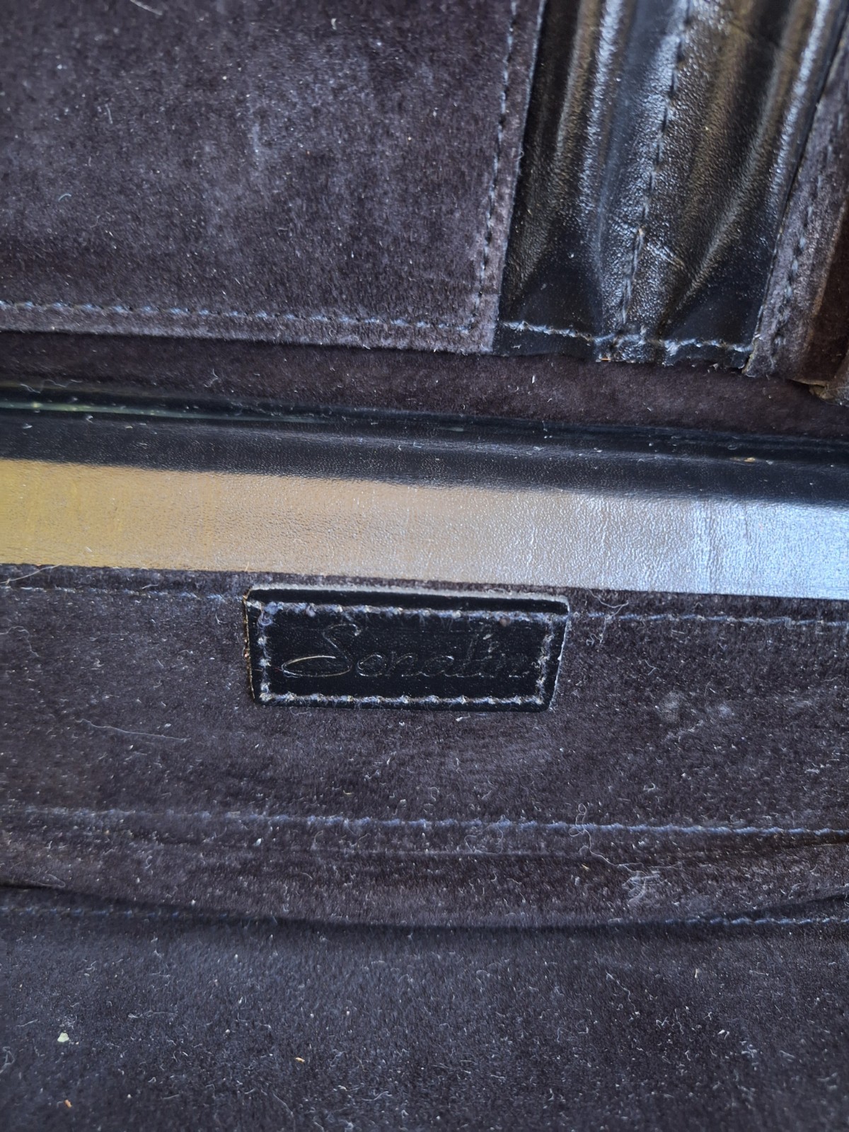 NWT Vintage SONALIN Genuine Leather Attaché Case 18x13x4.5″ 1990s NOS