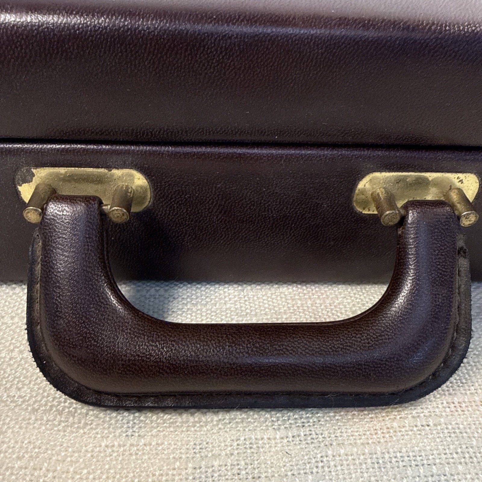 Leather Hardcase Presto Briefcase Vintage Combo Lock 16.5×12” Attache Case