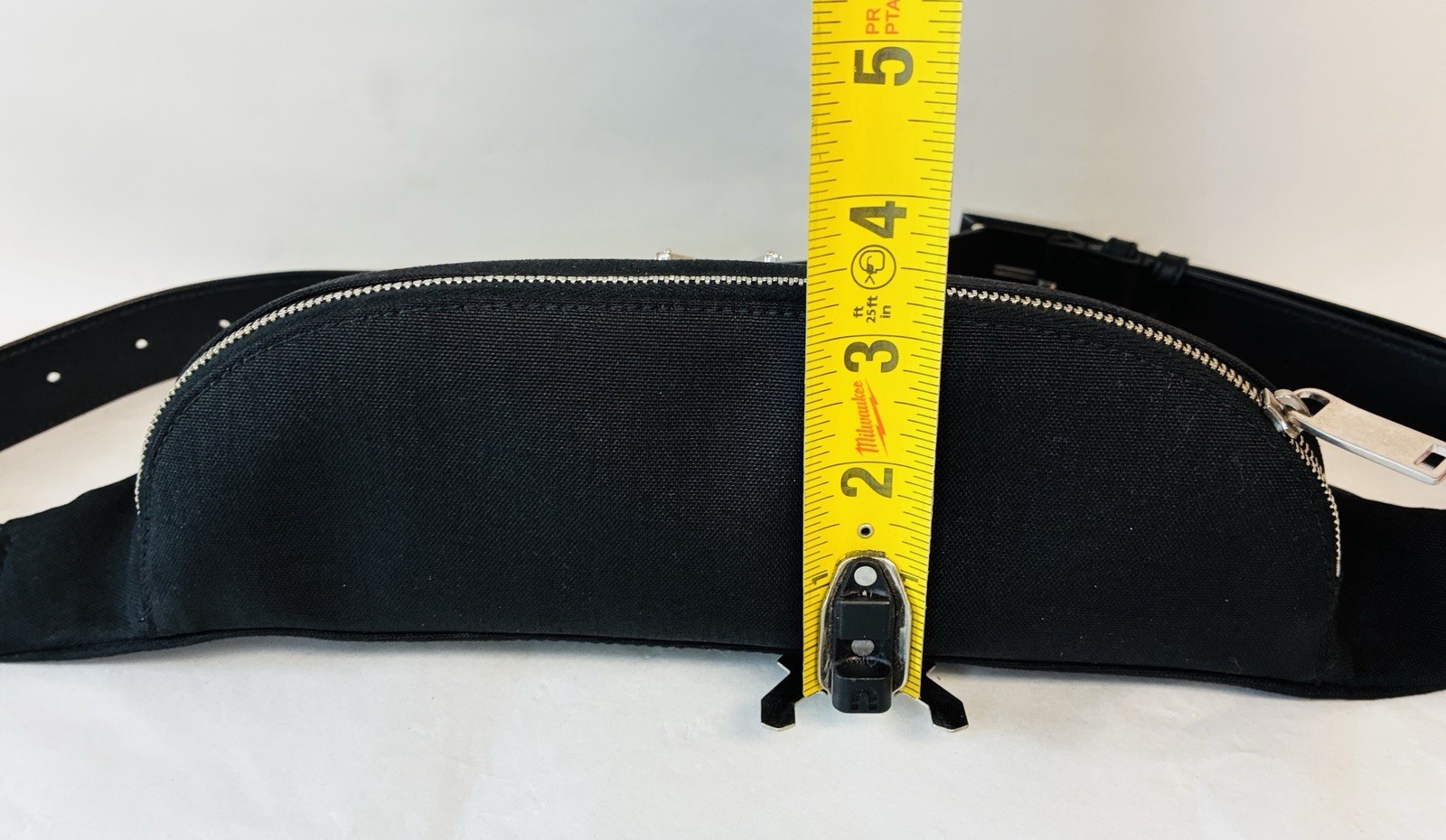 SAINT LAURENT Cassandre Classic YSL Monogram Canvas Belt Bag, Black, NEW!