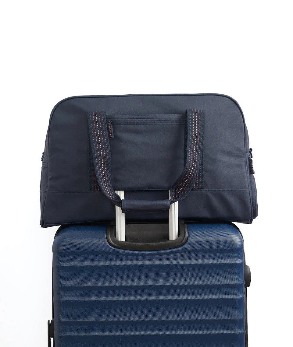 Marine Layer Weekender Navy Blue Duffle Bag Travel Carry On NWOT PMG Logo $178