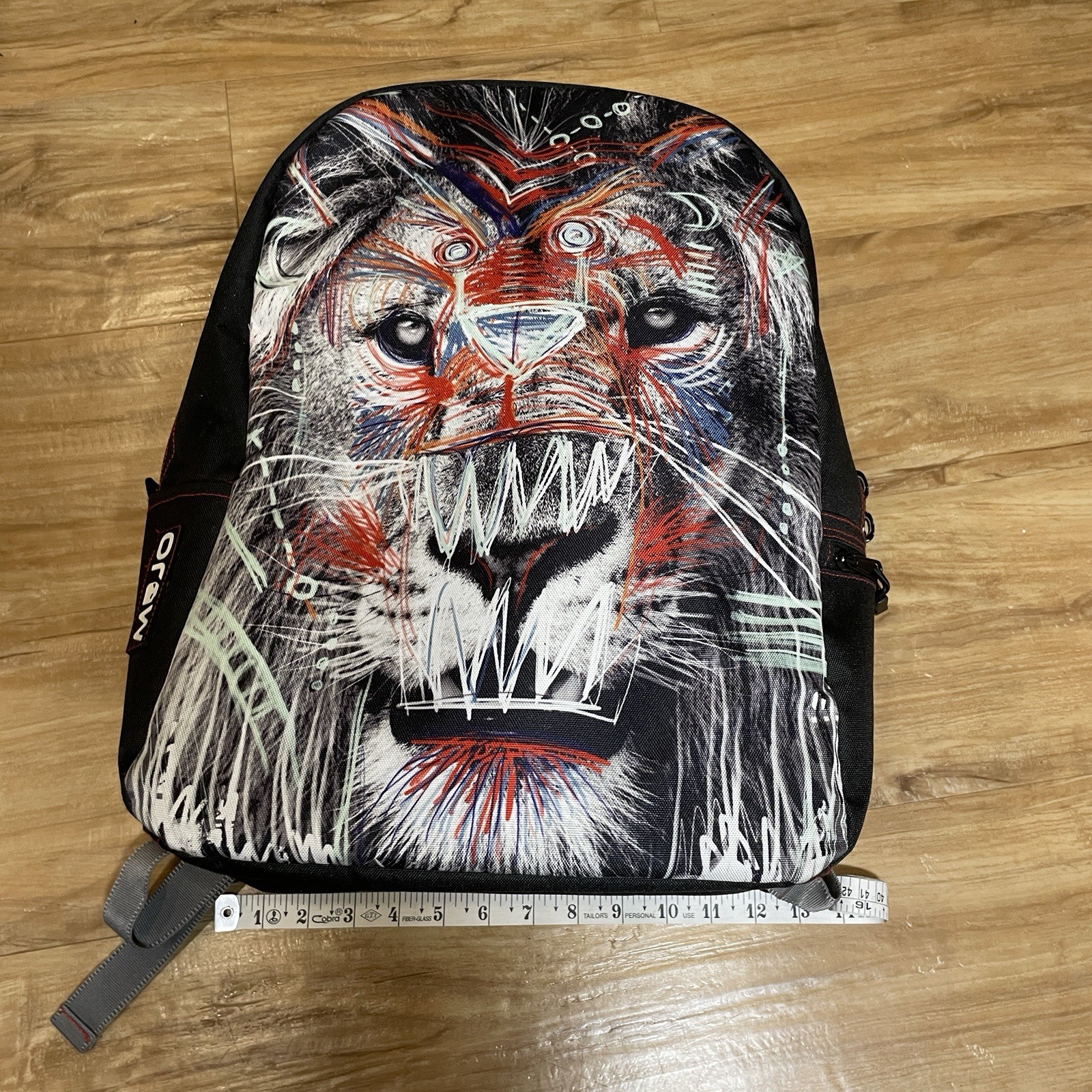 MOJO Backpack NYC-Graffiti Lion -, Hip hop, Urban Chic, RARE -OUT OF PRINT