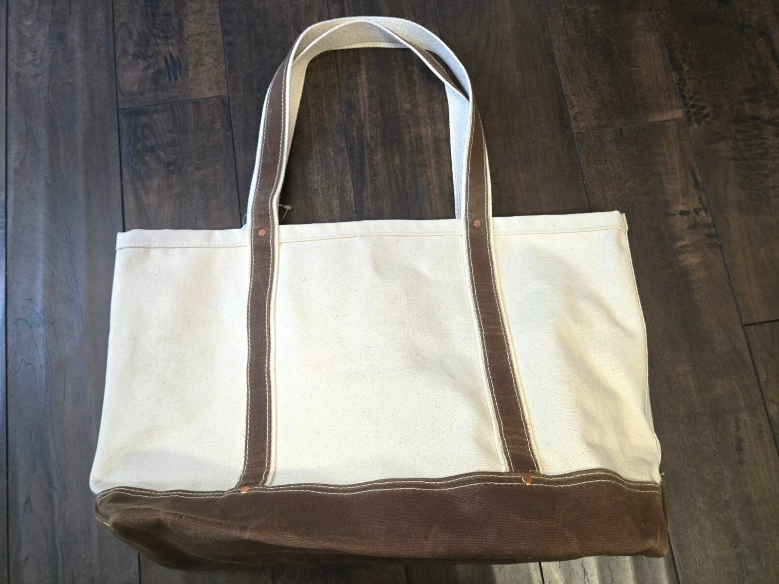 Parrott Canvas Company Tote Bag 20″x 12.5″x 6.5″ Natural/Brown