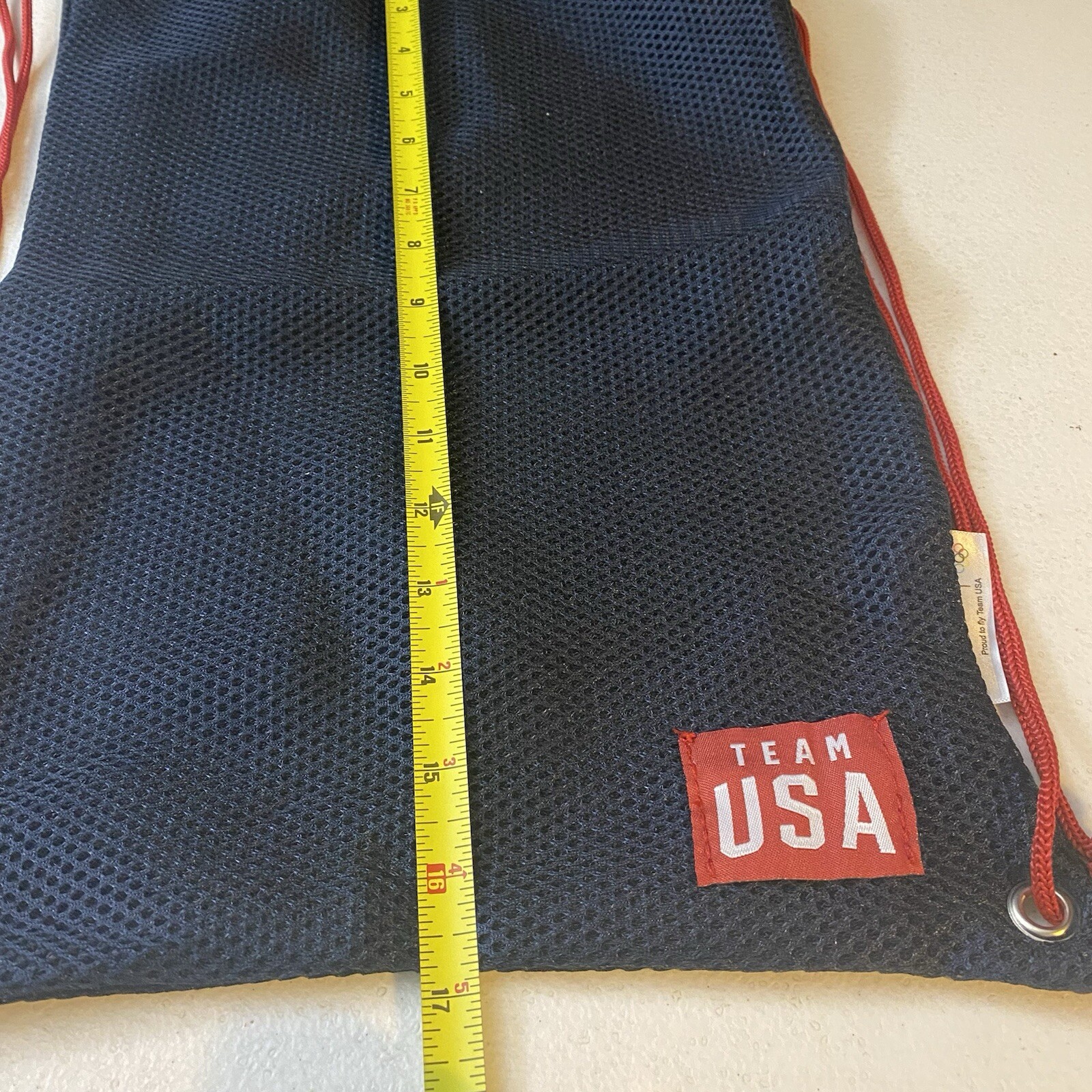Team USA Olympic Gym String Bag Navy Blue Red Backpack Workout Gym Bag Lot Of 2