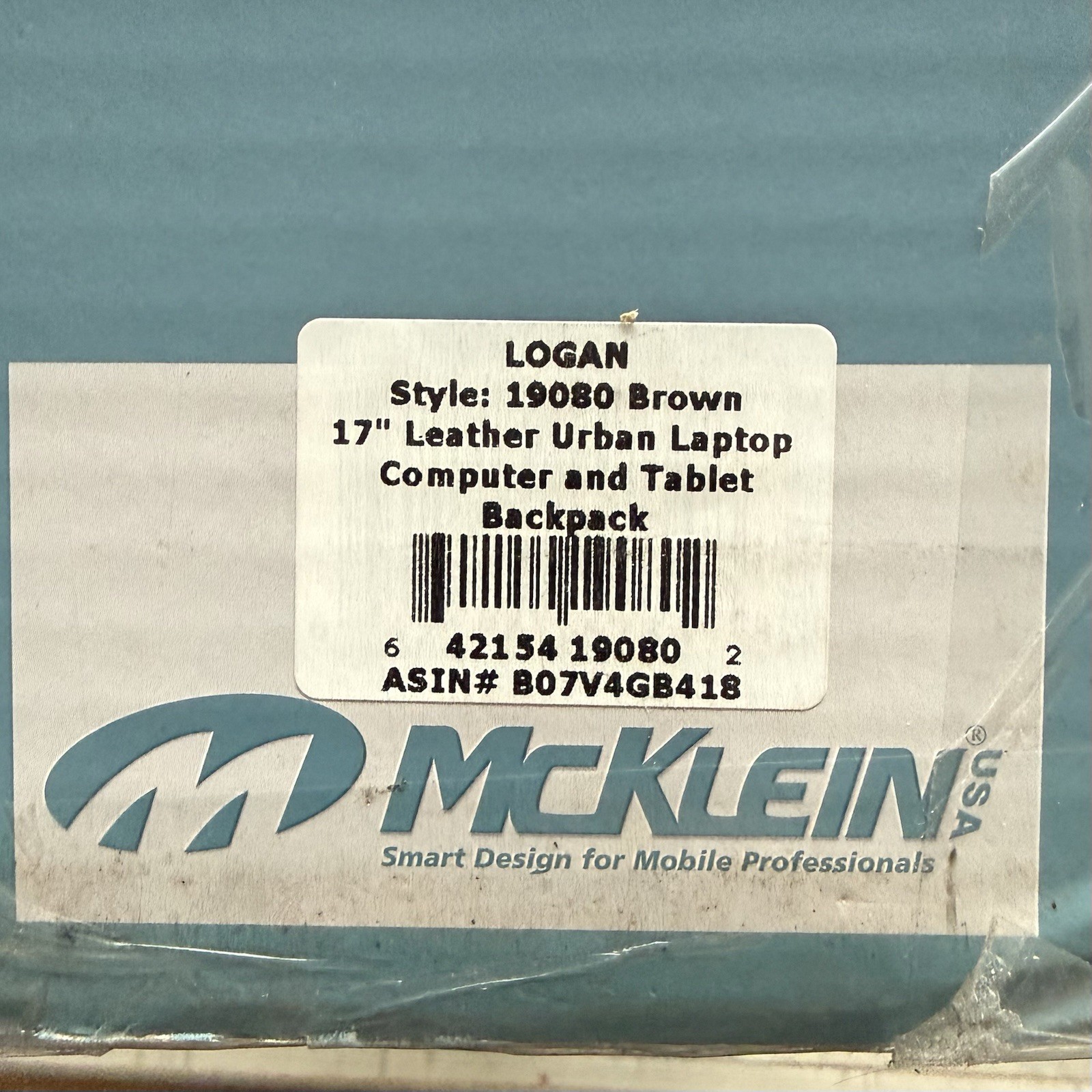 McKlein Logan 17” Brown Leather Urban Laptop Computer Tablet Backpack 19080 NEW
