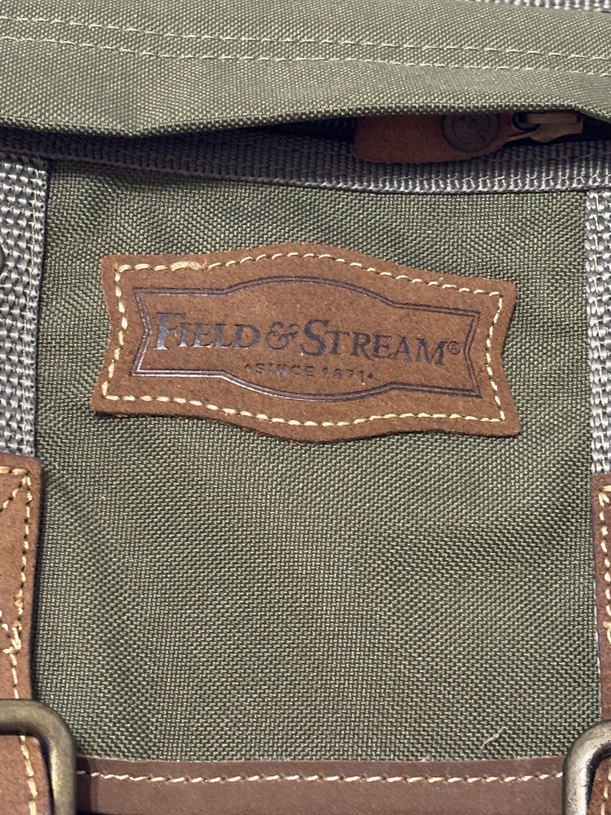 Field & Stream Olive Green Canvas Crossbody Bag Utility Outdoors Travel Hiking