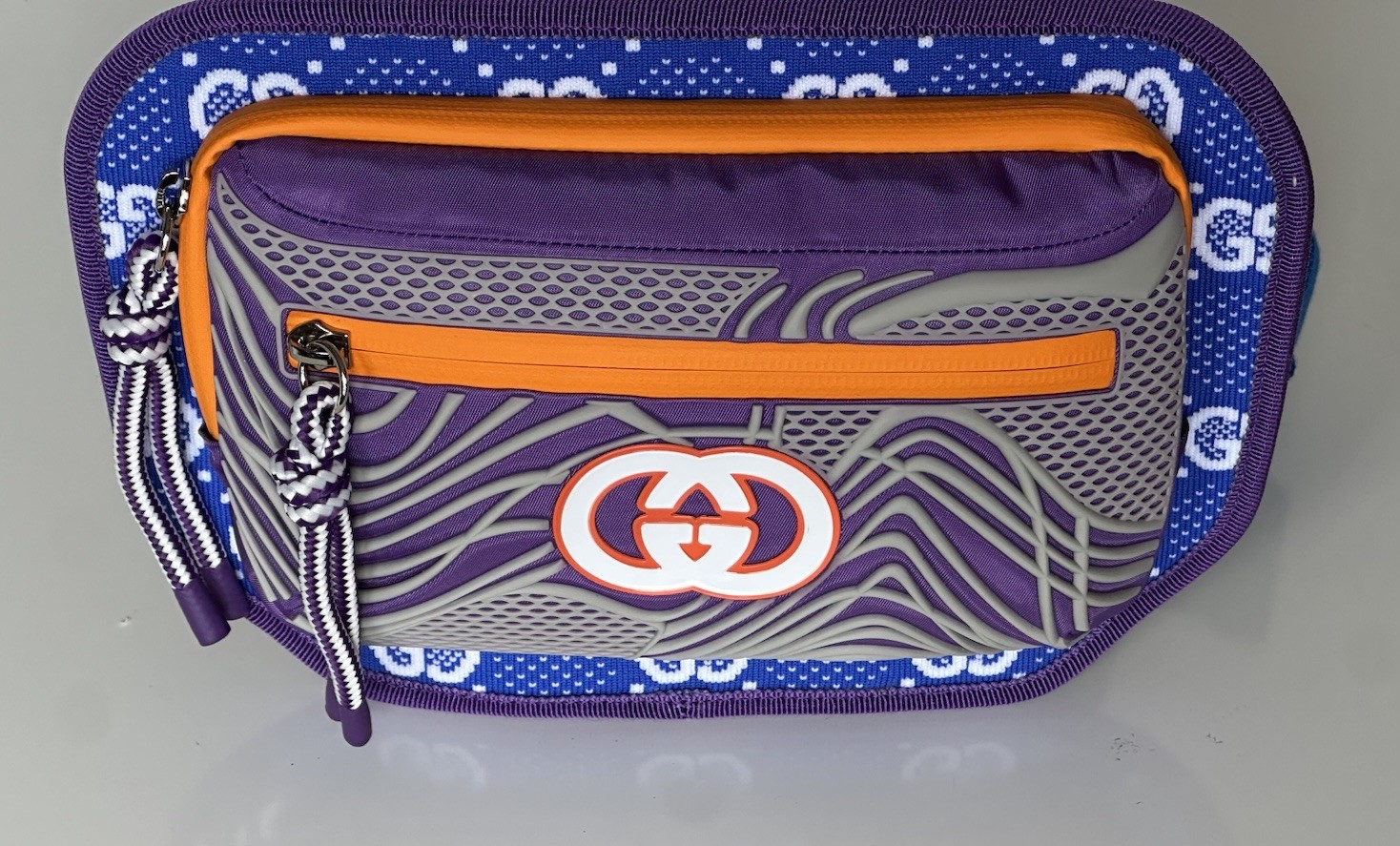 Gucci GG Logo Nylon Belt Bag Multicolor 752102 Size 90 (36) Italy New