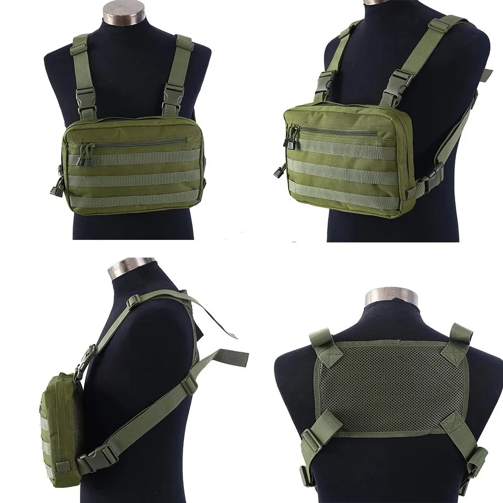 Outdoor versatile tactical chest bag Shoulder vest Backpack Waterproof storage f