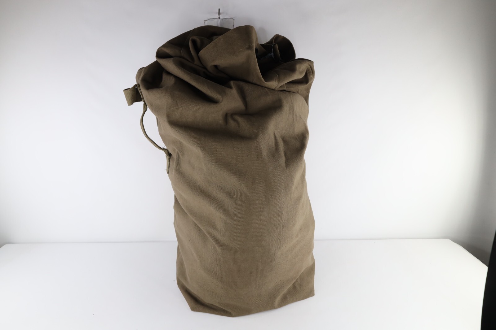Vintage Rothco Military Heavyweight Canvas Top Load Duffel Bag Olive Drag 29×52″