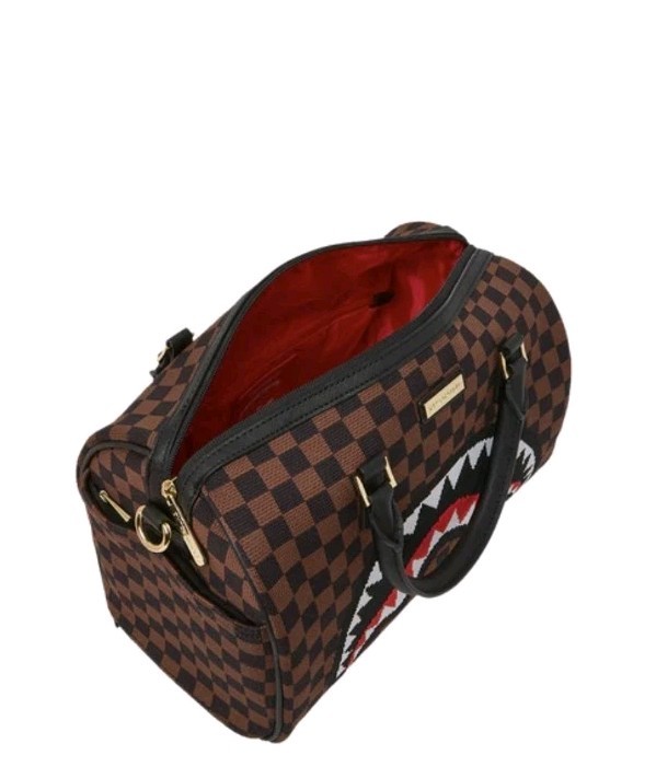 Authentic Sprayground Mini Duffle Bag Retro Streetwear Knit Monogram 🤎