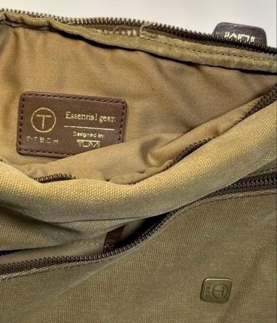 Tumi Shoulder Bag Montre Sling Alpha Bravo Canvas Leather Brown 20x9x34cm