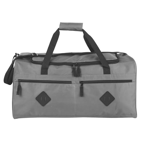24 Inch 55 Liter Multi Pocket Duffle Bags for Men & Women For Grey & Orange