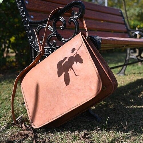 Men’s Genuine Vintage Leather Laptop Messenger Bag Handmade Briefcase Satchel