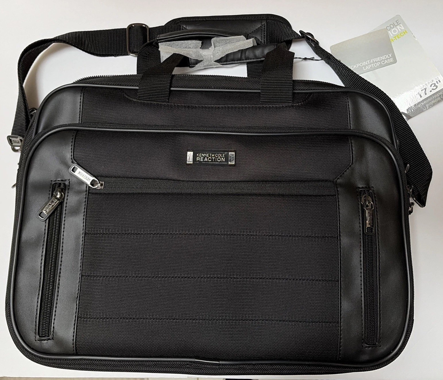 Kenneth Cole Reaction R-Tech Black Laptop Brief Case 17.3″ BRAND NEW w/ TAGS