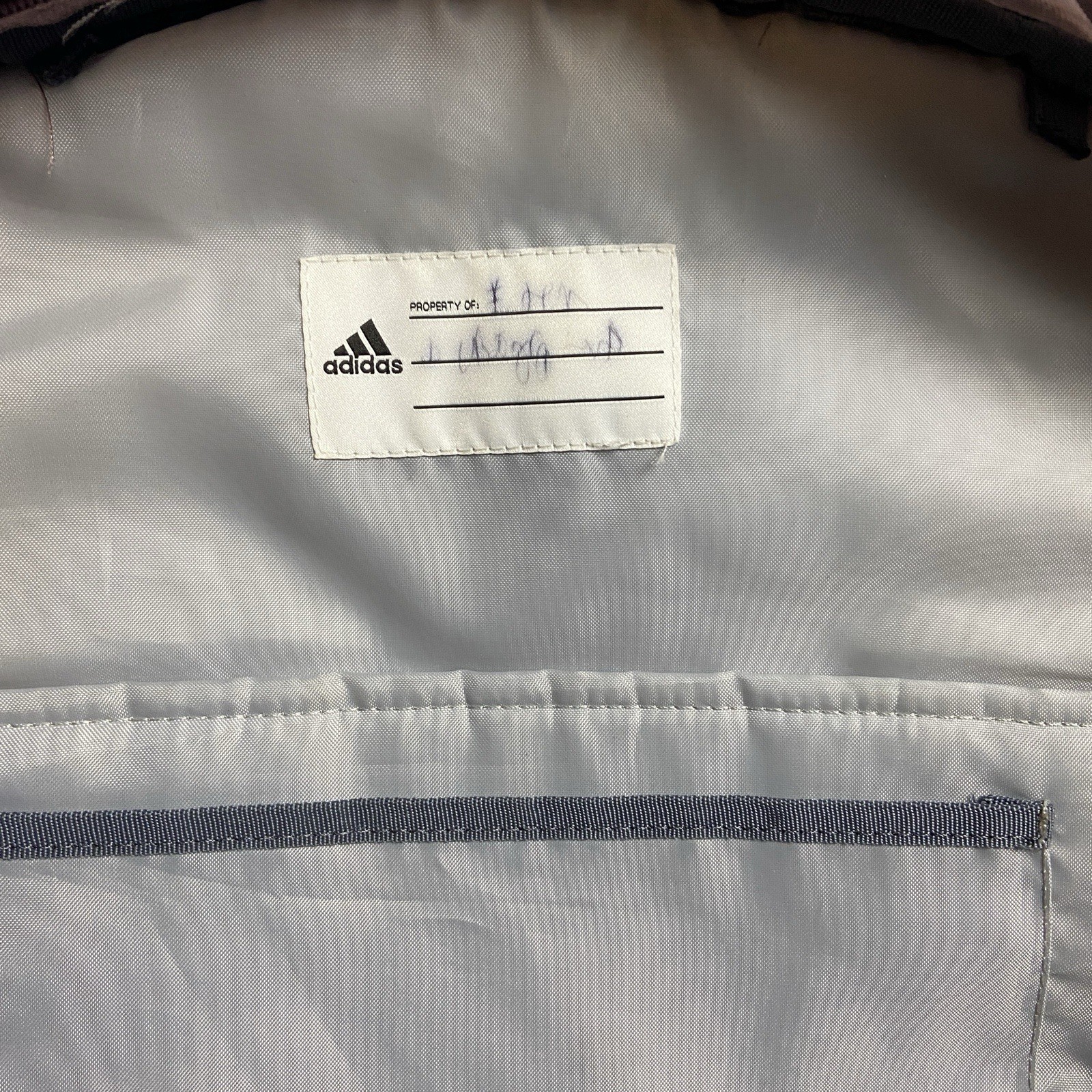 Adidas Prime Backpack Red Purple Gold Writing Zip Pockets Laptop Sleeves
