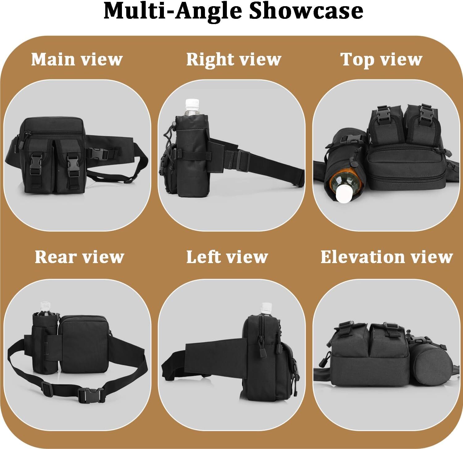 Tactical Pistol Pouch Waist Gun Pack Bag Fanny Packs Concealed Bag Gun Holster