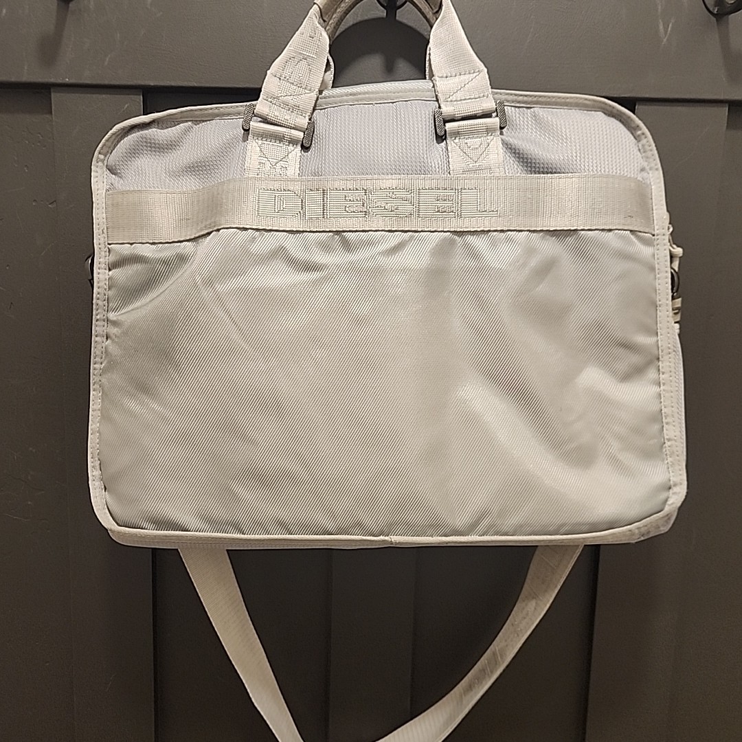 Diesel Business Messenger Laptop Crossbody Cargo Gray Bag Used Y2K
