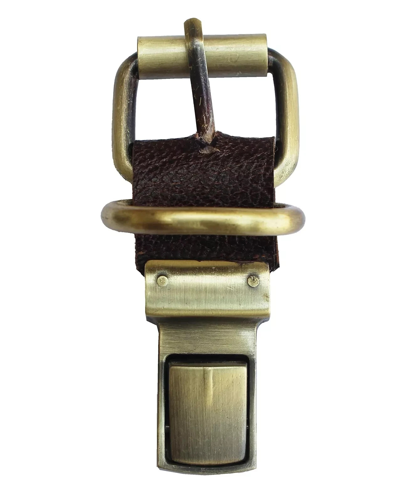 Handmade Vintage Leather Replacement Push Lock Leather Bags 1.25 Inch Buckle