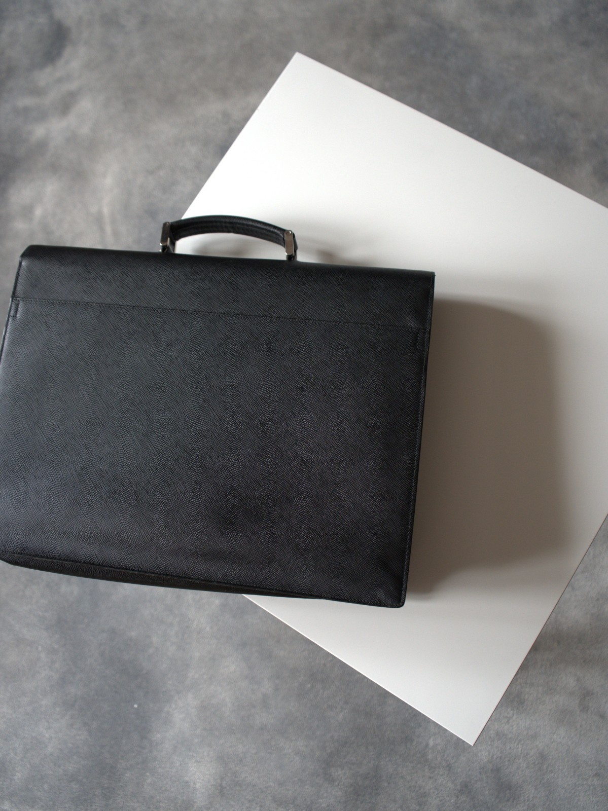 Prada Saffiano Leather Briefcase Document / Business Bag