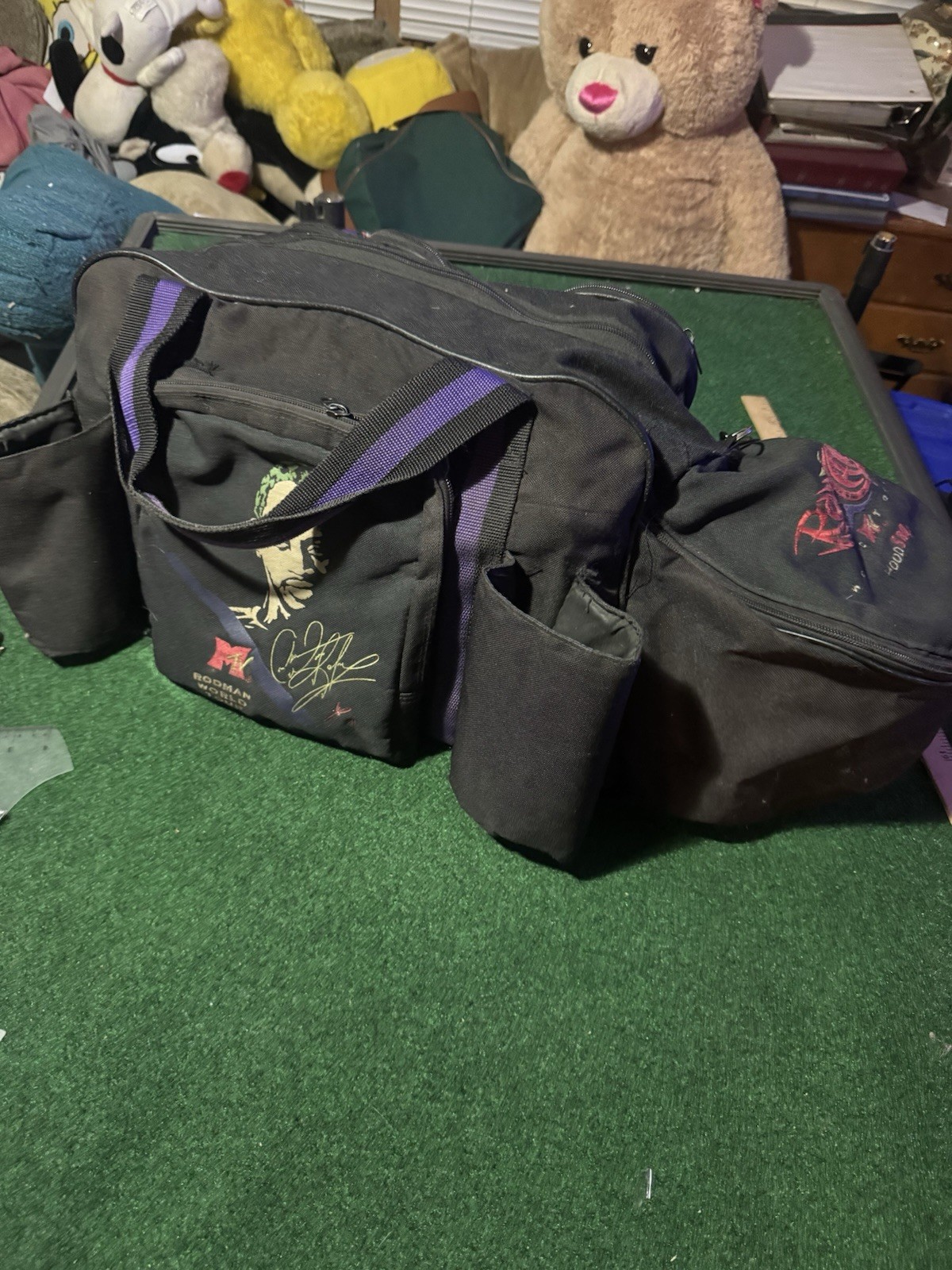Vintage Dennis Rodman MTV World Tour Hoopsaq Duffel Bag Basketball 90s Bulls