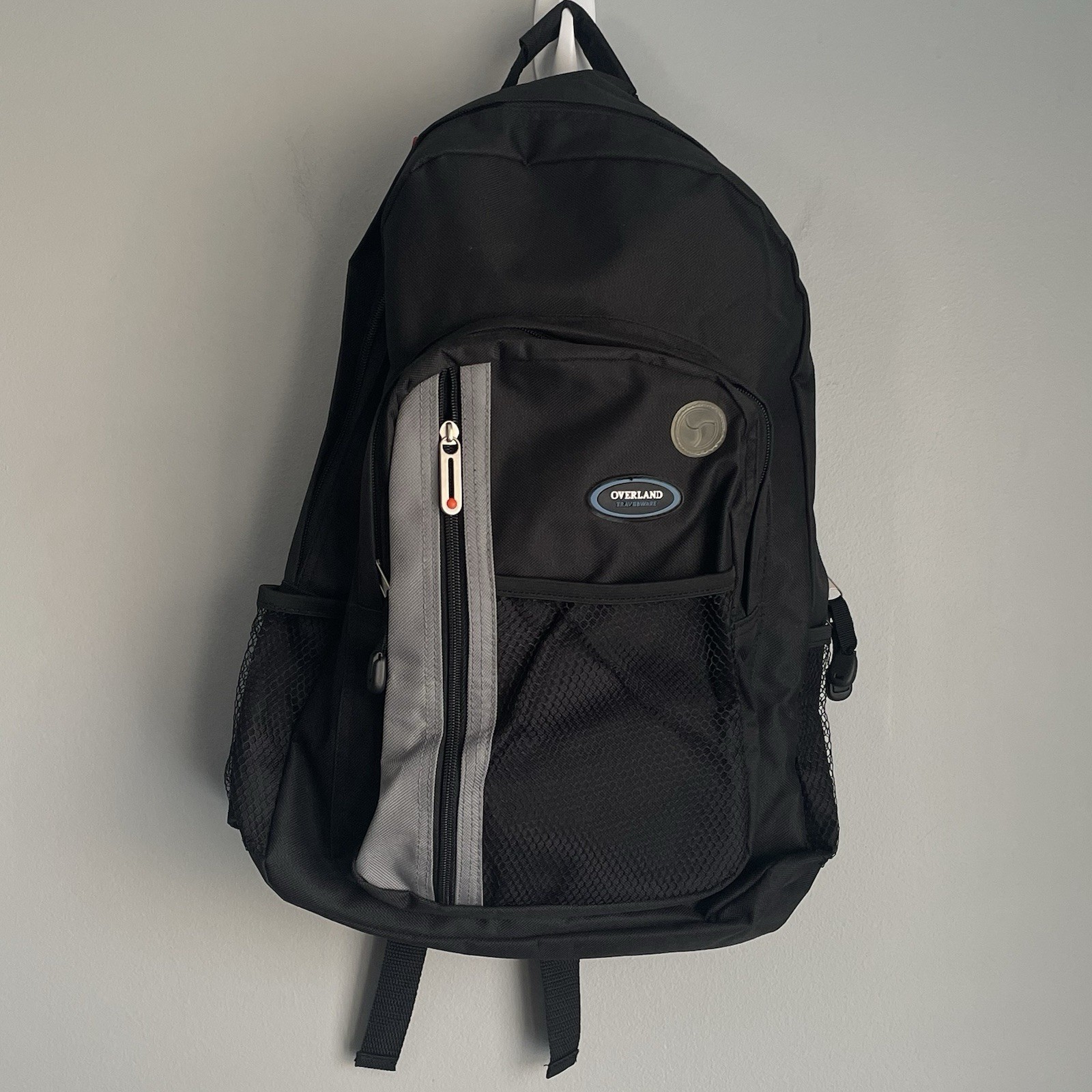 NEW Overland Backpack Travelware Black Gray Multi Zippered Gadget Top Carry