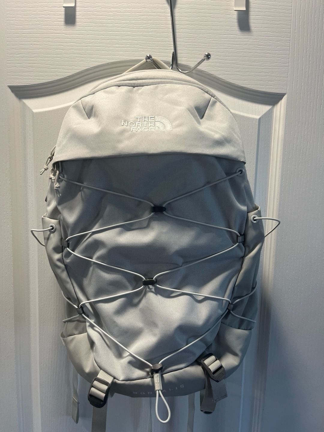 The North Face Borealis Backpack in TNF White Metallic Melange