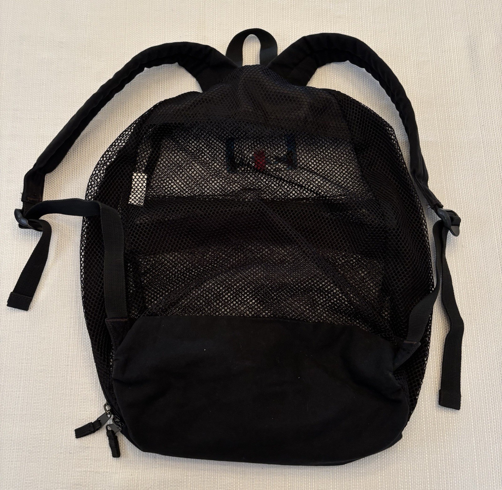 Kavu Black Net Backpack Gorpcore Hiking Camping Beach Outdoor Running