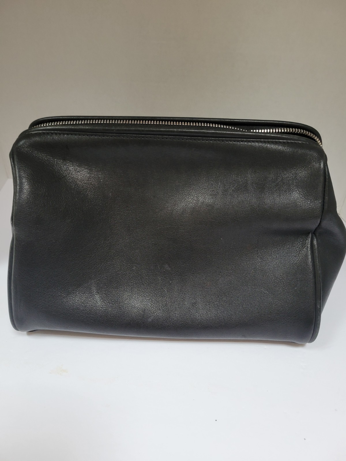 Rare Coach Black Leather Toiletry Case Dopp Kit Bag GO5S-5406
