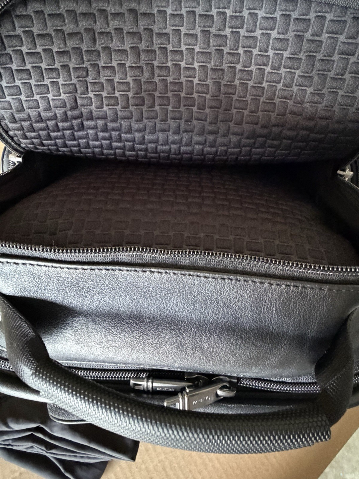 TUMI Alpha 3 Brief Pack Black Leather Backpack 117343 1041 9603580 New