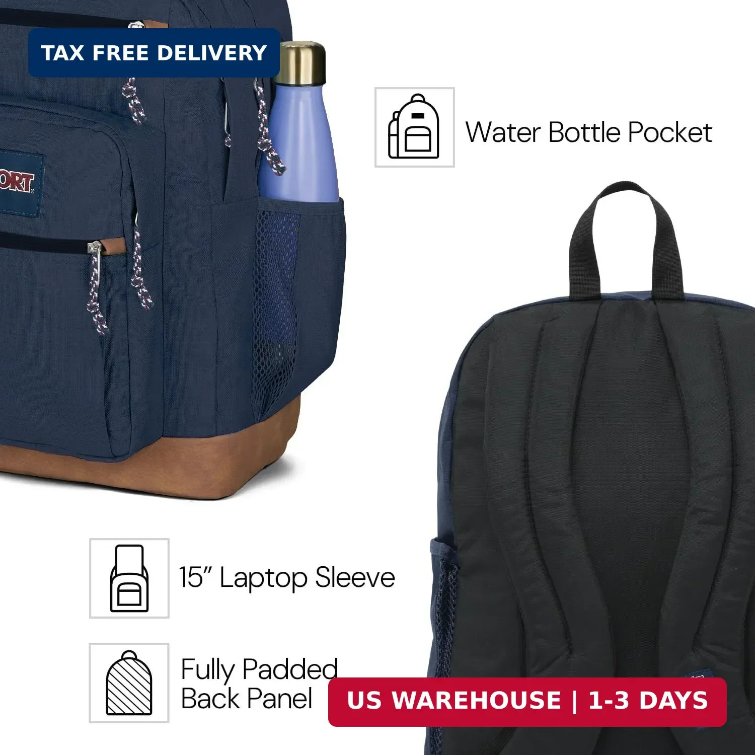 JanSport Cool Backpack, with 15-inch Laptop Sleeve – Large Computer Bag Rucksack