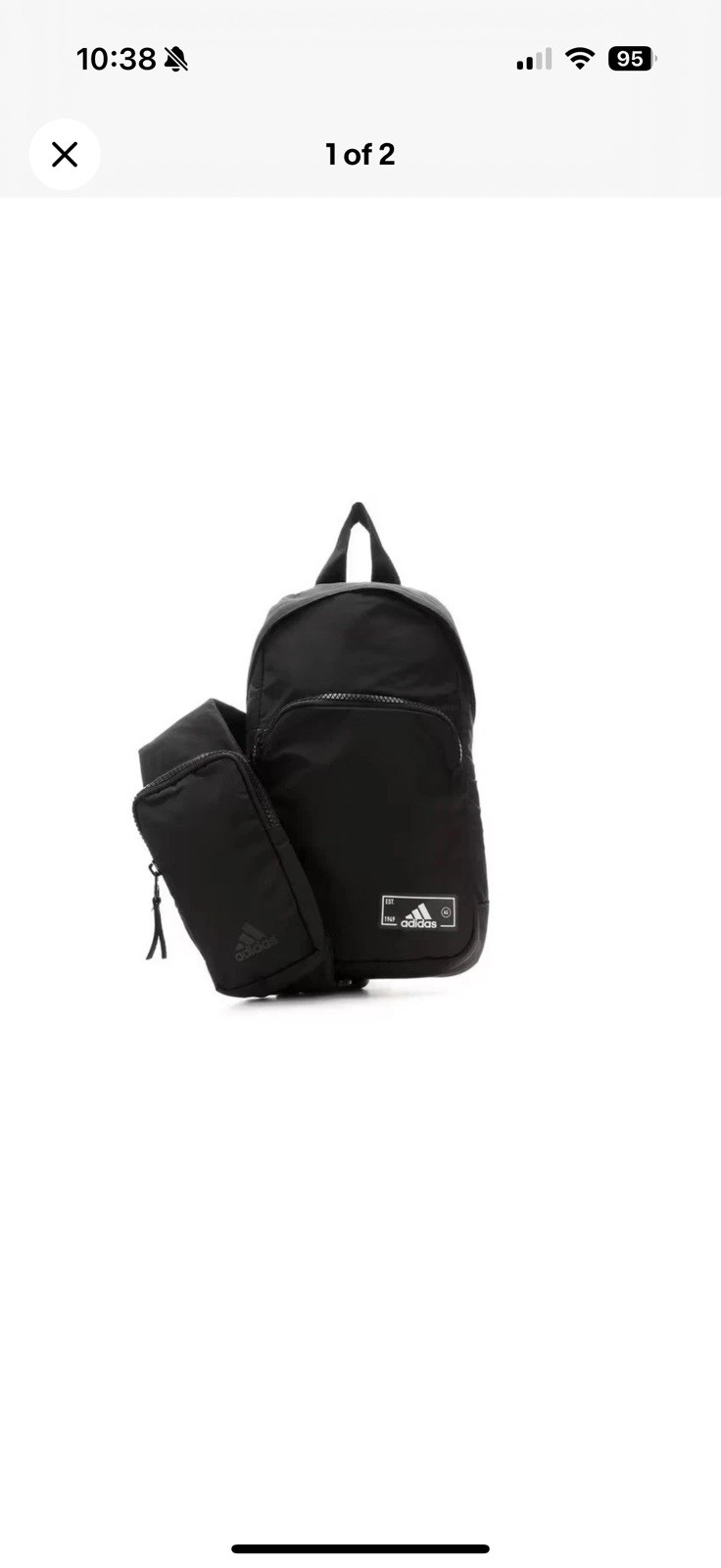 Adidas Essentials 2 Sling Crossbody- Black New With Tags