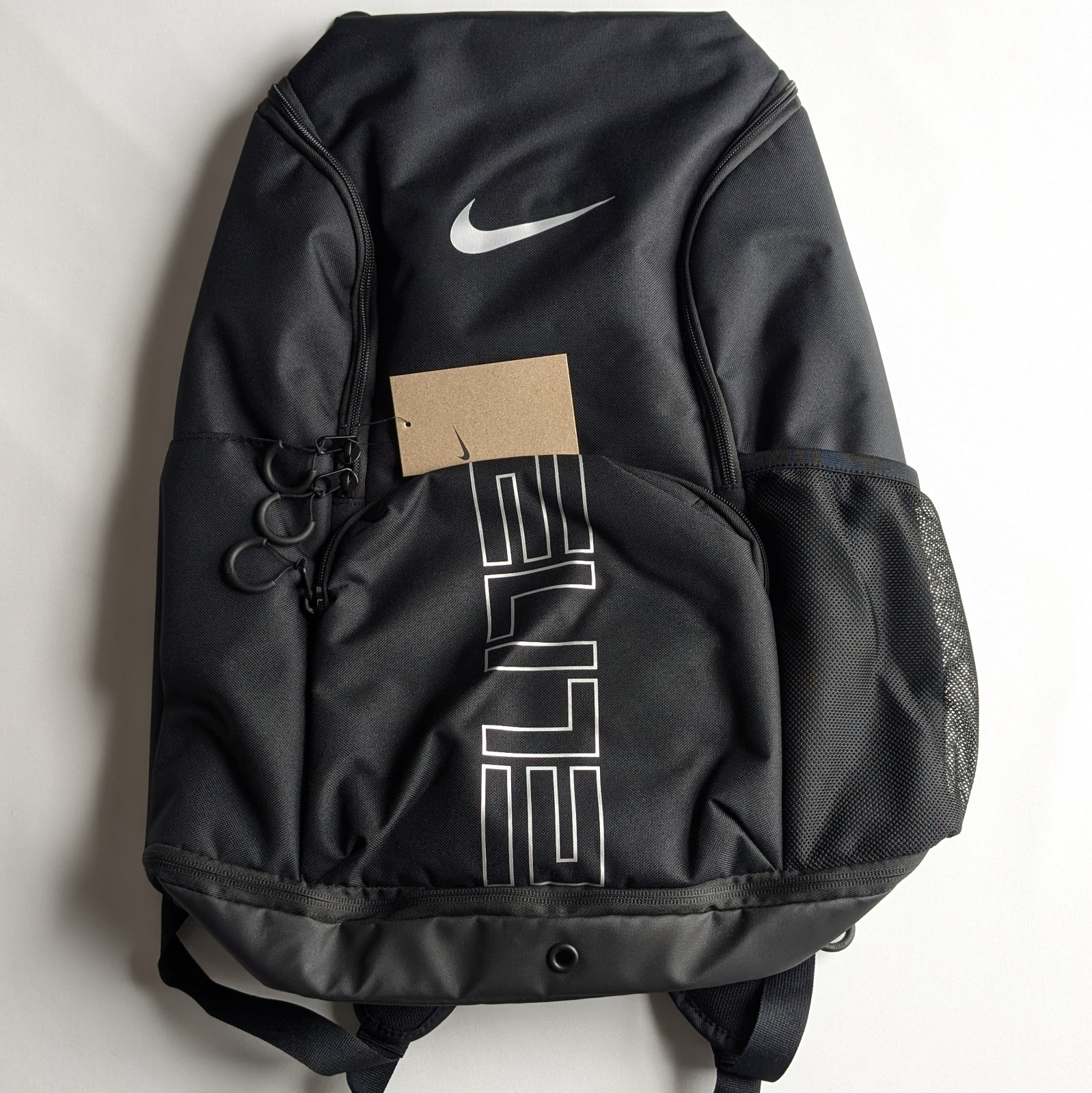 Nike Varsity Elite Backpack School Bag 32L Black Silver Size Large L HM9965-010
