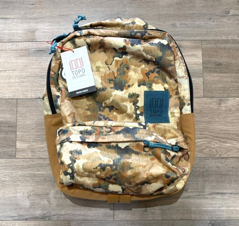 TOPO Designs Desert Camo Dash Pack Travel School Work Bag Backpack Camo