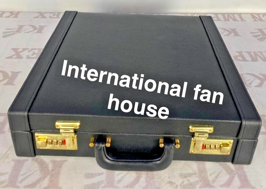 Executive Business Briefcase Faux Leather Attache case Expanding Office Bag