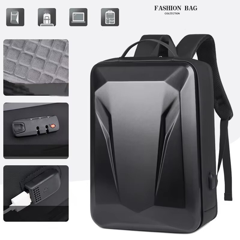 Men’s E-Sports Hard Shell Backpack 15.6 /18 Inch Anti-theft Lock Waterproof