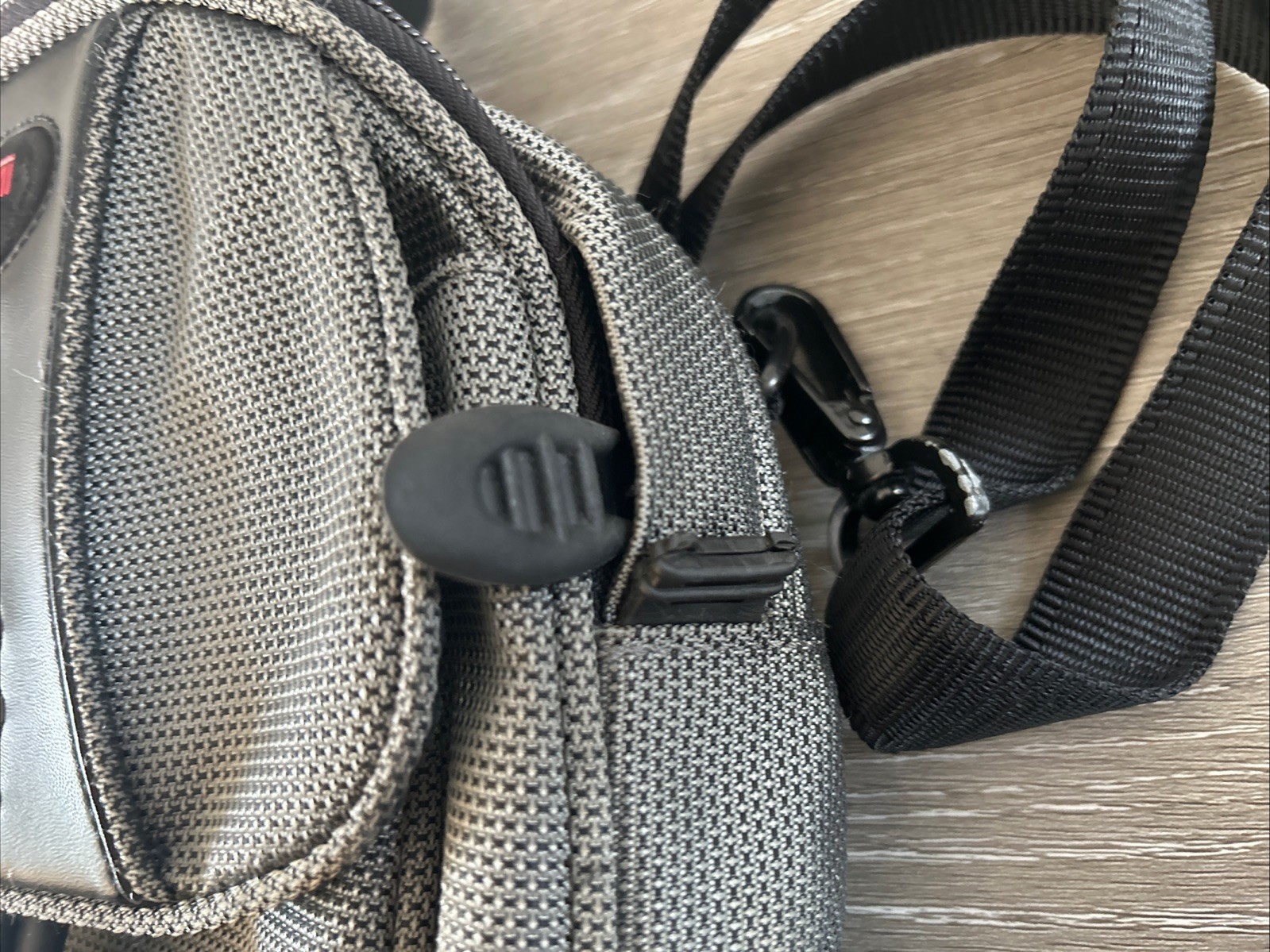 TUMI T2 Ballistic Nylon Camera/Travel Bag in Grey & Black, Gently Used