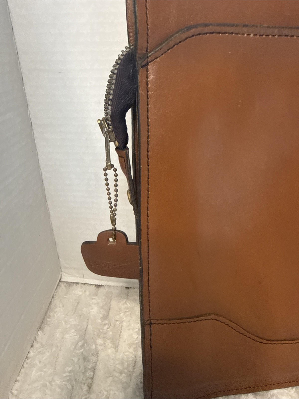 Vintage Schlesinger Brothers Leather Briefcase Attache Portfolio GL Monogram