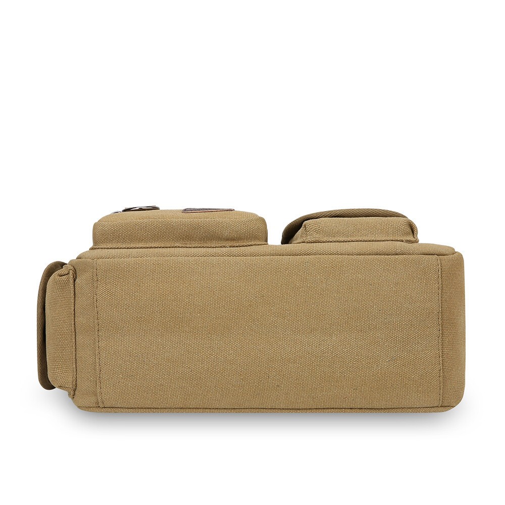 LEBULLBRO Mens Canvas Messenger Bag Shoulder Crossbody Military School Satchel