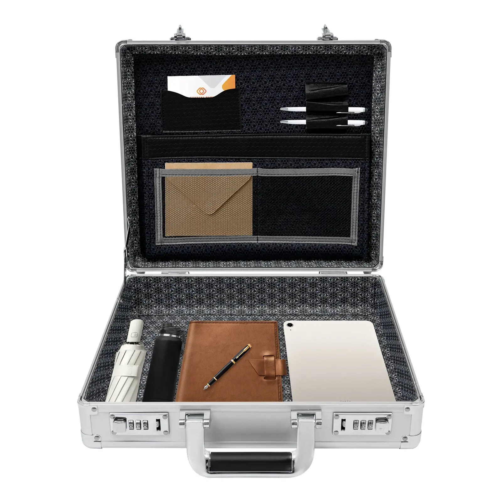 Aluminum Hard Case Briefcase Box Suit Style Carrying Instrument Storage