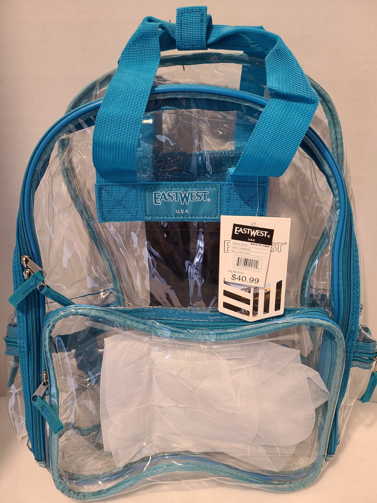 Eastwest Usa Backpack NWT Clear Vinyl