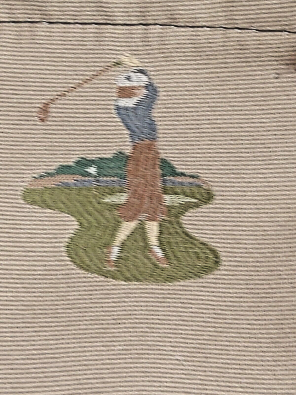 Vintage “Accessories That Count” Tapestry 2 Go Golf Drawstring Pouch Tan NWT