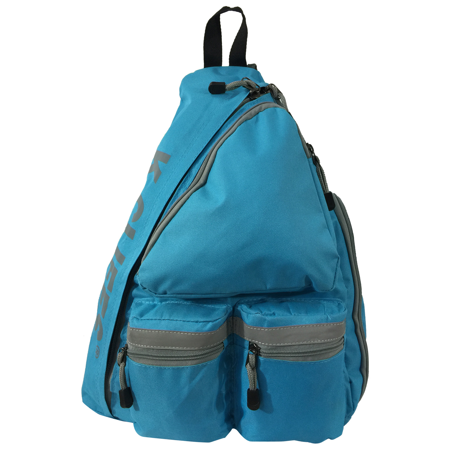 19″ Large Sling Backpack in Bright Colors, Daypack w/Reflective Safety Strip