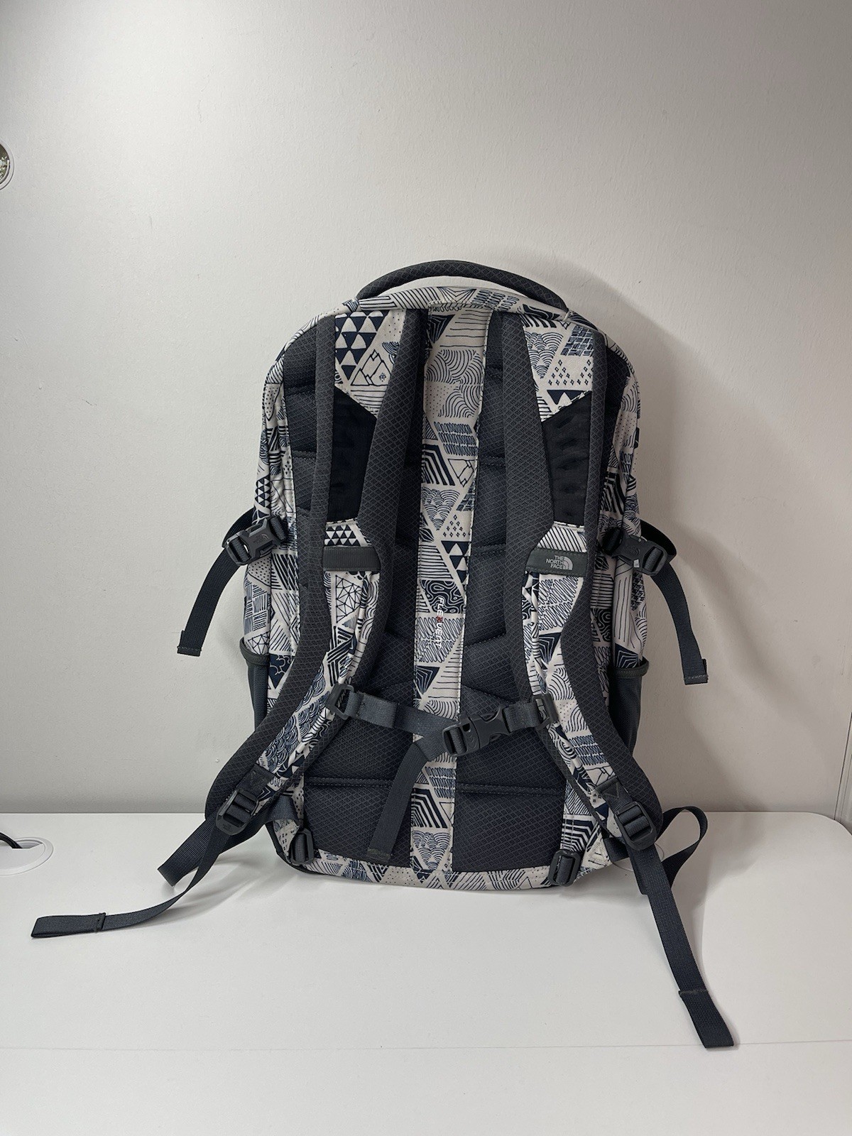 The North Face TNF Backpack Bag Trickonometry All Over Print Excellent Cond
