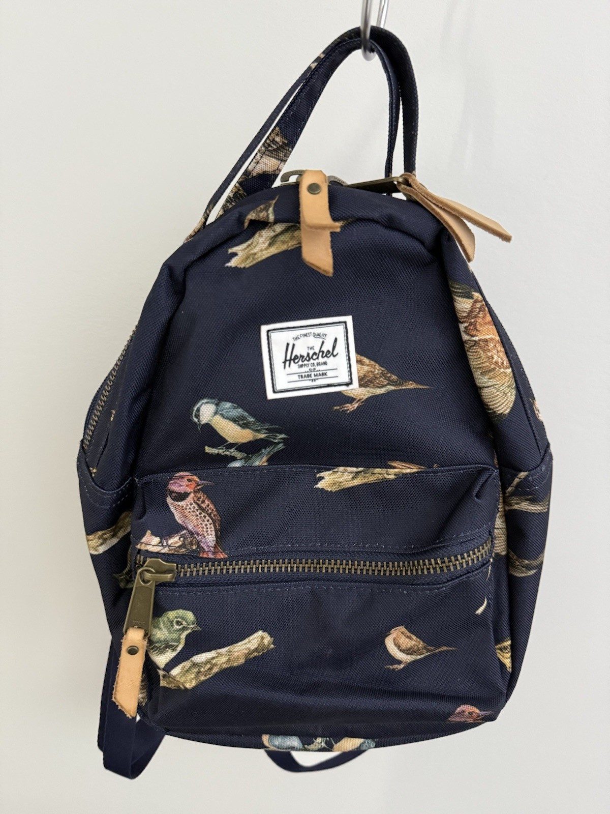 Herschel Backpack Bag Birds All Over Print Pockets Casual Every Day Pack Small?