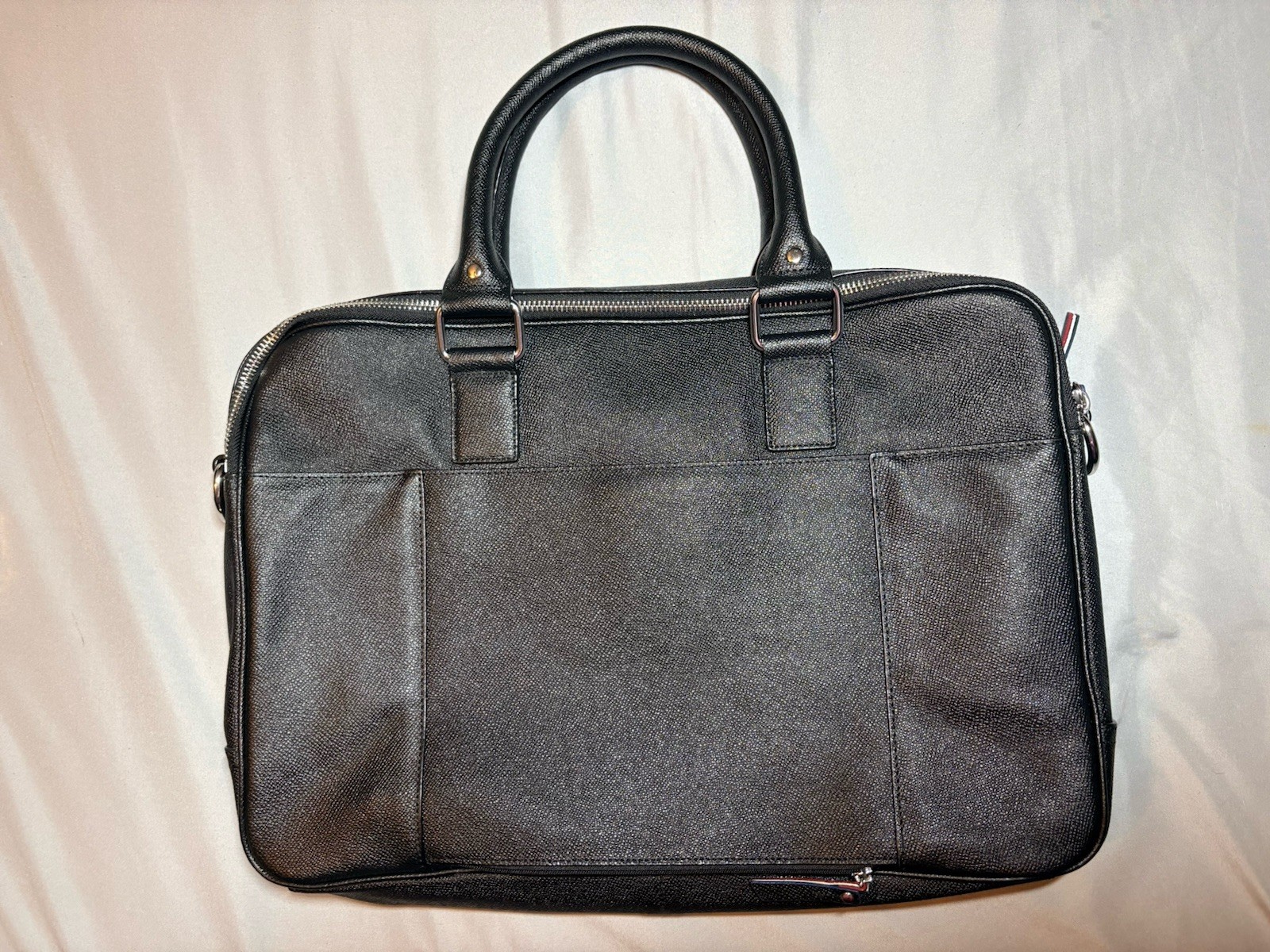 COLE HAAN American Airlines Briefcase Carry On Laptop Bag Pebbled Leather Black