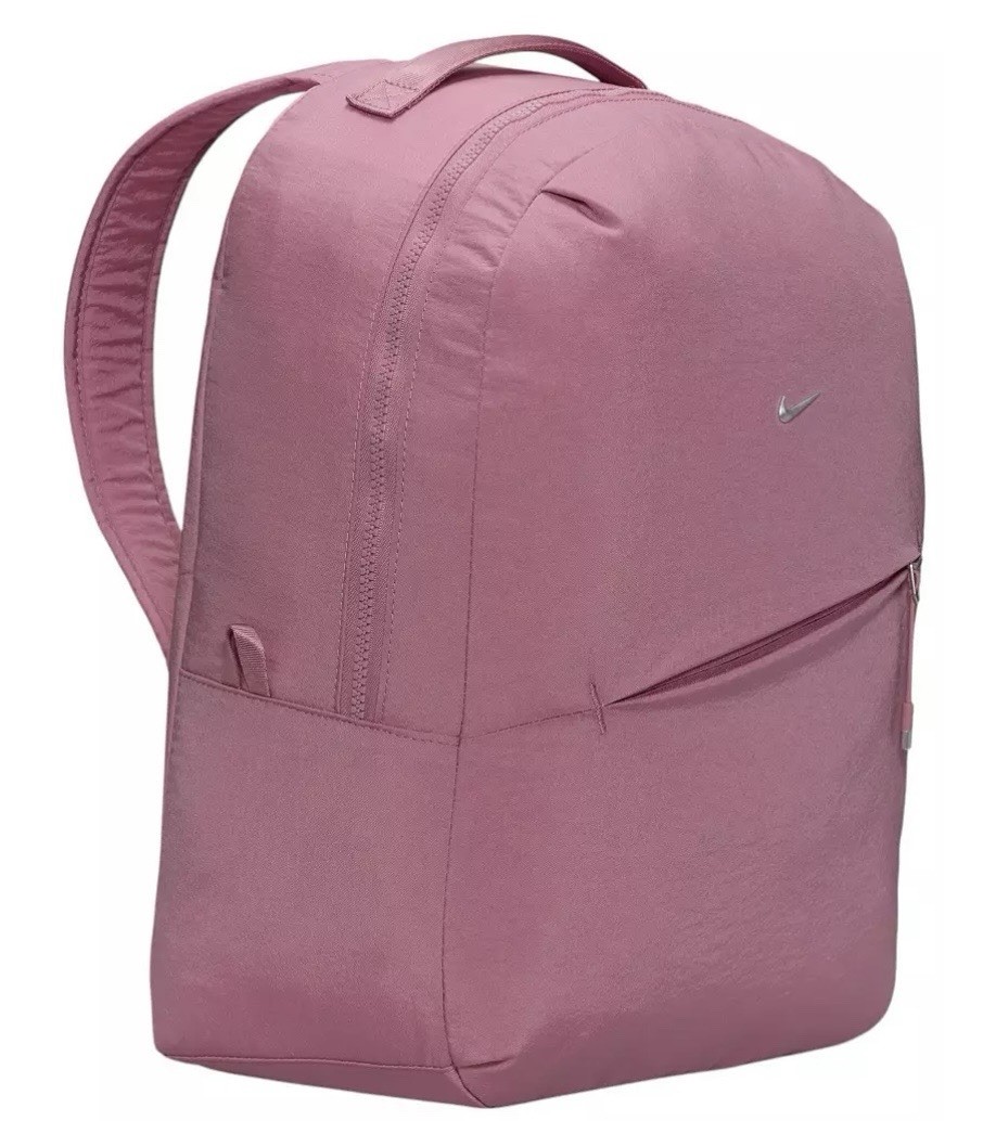 Nike Aura Backpack, 24L, Elemental Pink/Silver Travel Carry On Book Bag