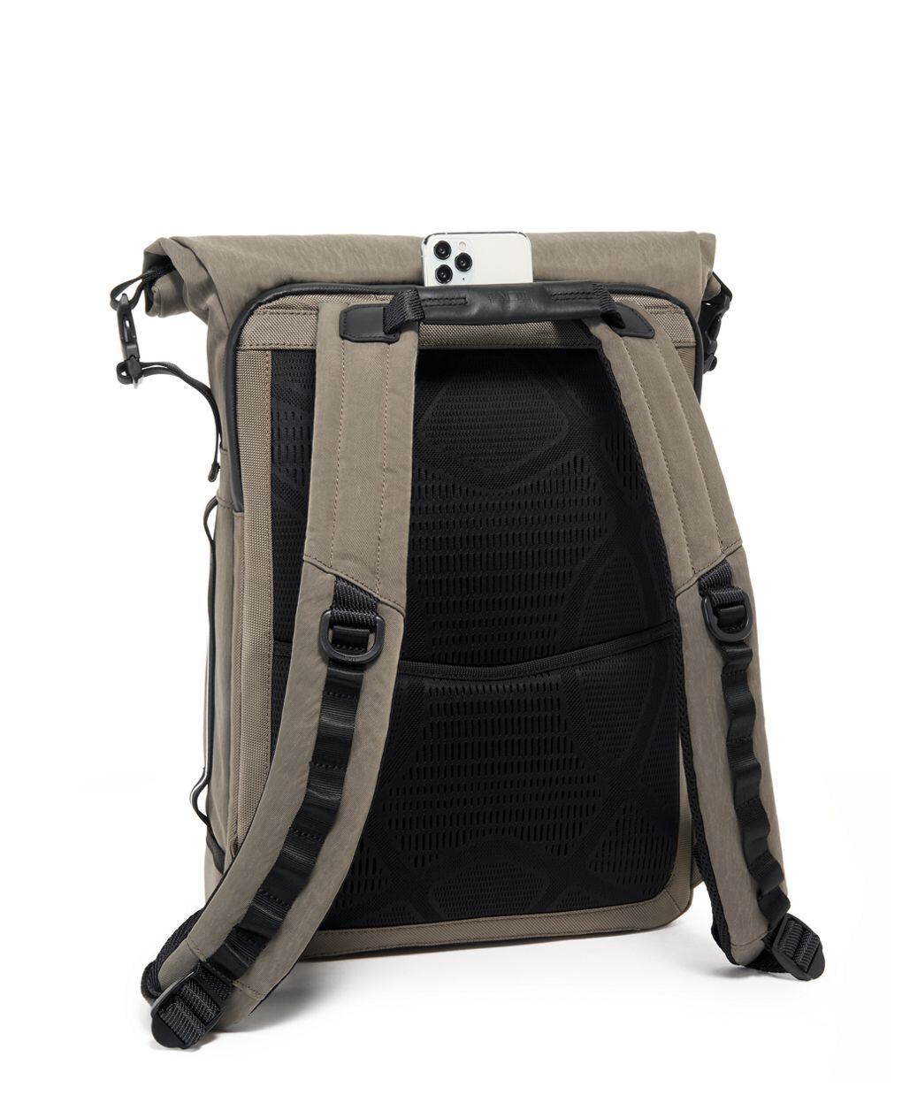$575 TUMI Alpha Bravo Ally Roll Top Backpack, Sand