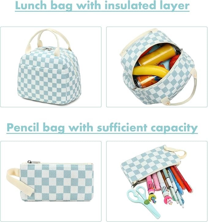 School Backpack Set Girls Womens Laptop Bookbag Casual Daypack Fits 15 inch L…