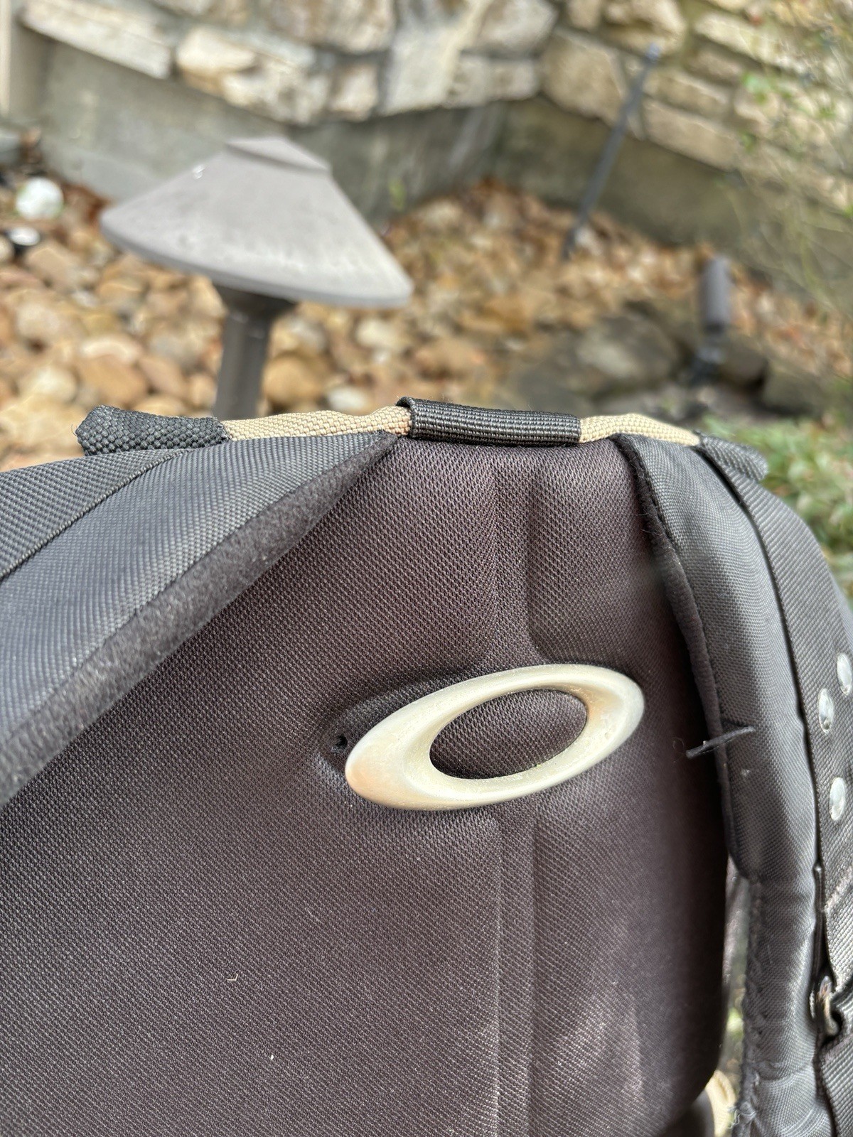 Vintage Y2K Oakley Icon Backpack Desert Tan Black Military Rucksack Camping Bag