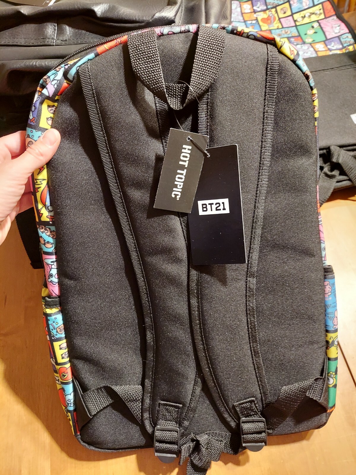 BT21 Grid Multicolor Basic Backpack Bookbag NWT Line Friends